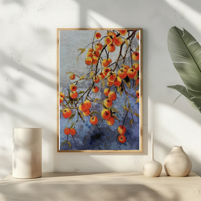 Handmade Finished Cross Stitch Fruit Art | Colorful Wall Decor | Unique Gift for Fruit Lovers | Perfect for Kitchen & Dining Spaces